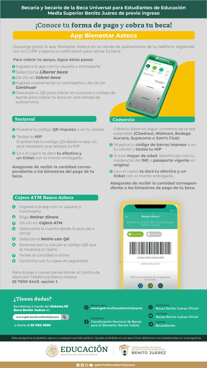 cobro de beca App Bienestar azteca