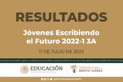 RESULTADOS JÓVENES ESCRIBIENDO EL FUTURO 2022-1 3A