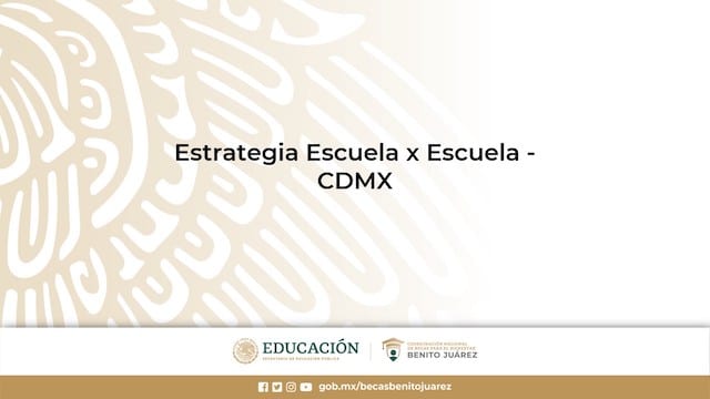 Estrategia Escuela x Escuela en CDMX el 18 al 22 de abril de 2023