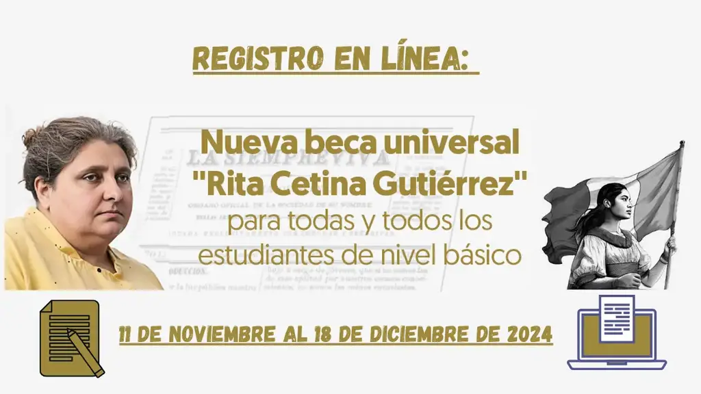 Registro en línea Beca Rita Cetina