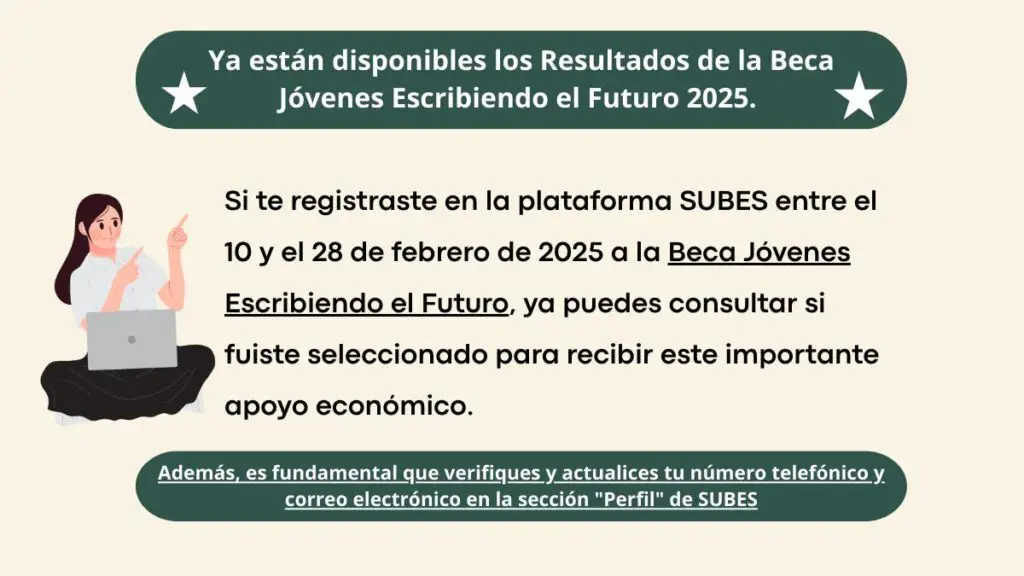 Resultados de la Beca Jóvenes Escribiendo el Futuro 2025