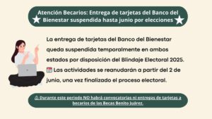 Suspensión temporal de entrega de tarjetas en Veracruz y Durango por Blindaje Electoral