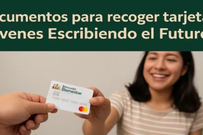 documentos para recoger tarjeta Jóvenes Escribiendo el Futuro