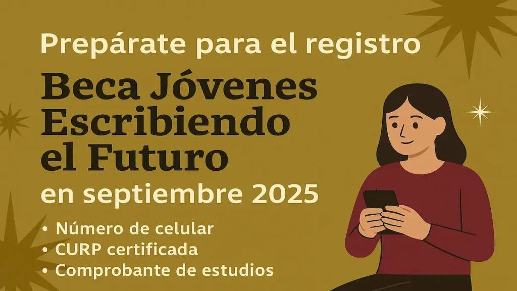 Registro Beca Jóvenes Escribiendo el Futuro septiembre 2025