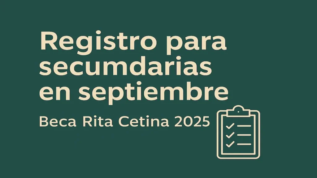 Registro para secundarias en septiembre