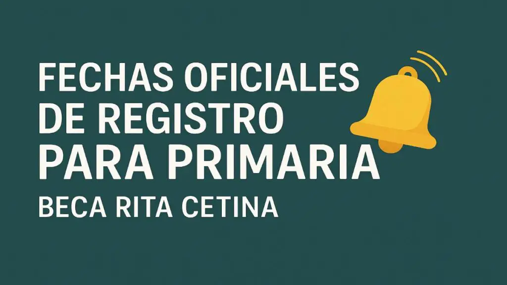 Fechas oficiales de registro para primaria
