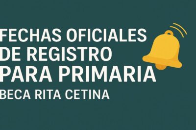Fechas oficiales de registro para primaria