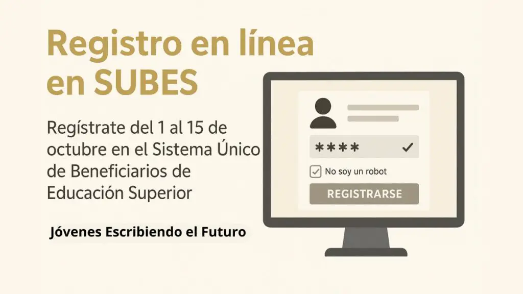 registro en línea en SUBES 2025