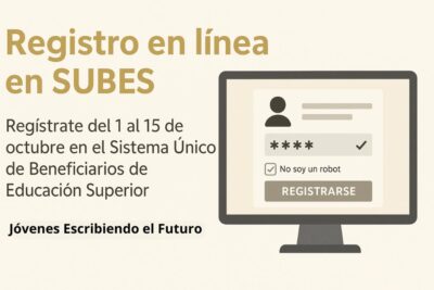 registro en línea en SUBES 2025