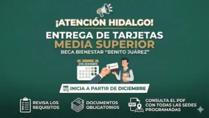 Entrega de tarjetas media superior en Hidalgo