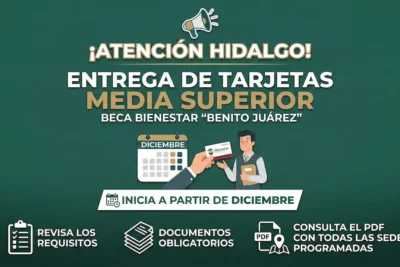 Entrega de tarjetas media superior en Hidalgo
