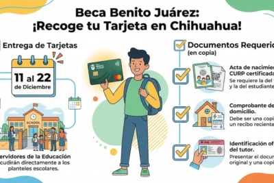 Entrega de tarjetas Benito Juárez en Chihuahua