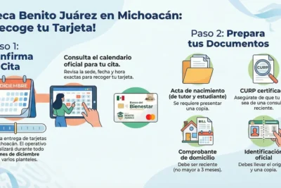 Entrega de tarjetas Benito Juárez en Michoacán