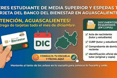 Entrega de tarjetas media superior en Aguascalientes