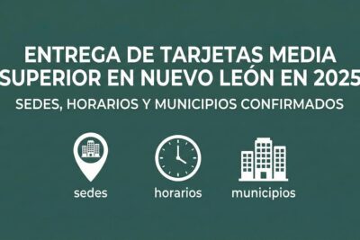 Entrega de tarjetas media superior en Nuevo León