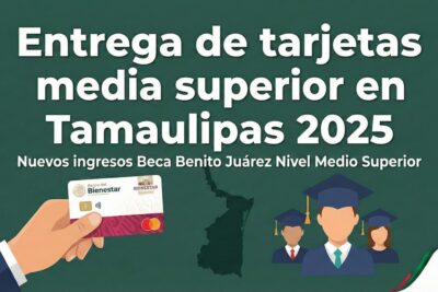 Entrega de tarjetas media superior en Tamaulipas