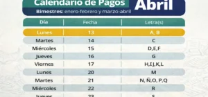 Calendario de pagos