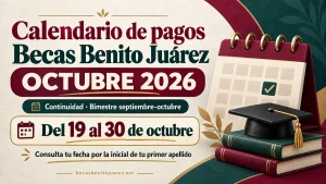 calendario de pagos Septiembre y Octubre